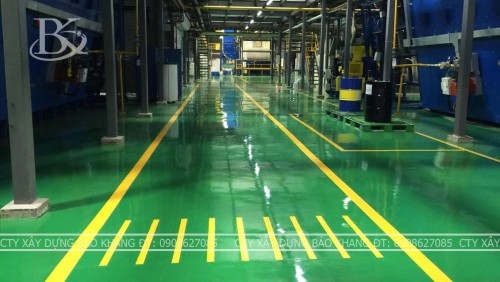 Thi công epoxy sàn nhà xưởng chuyên nghiệp